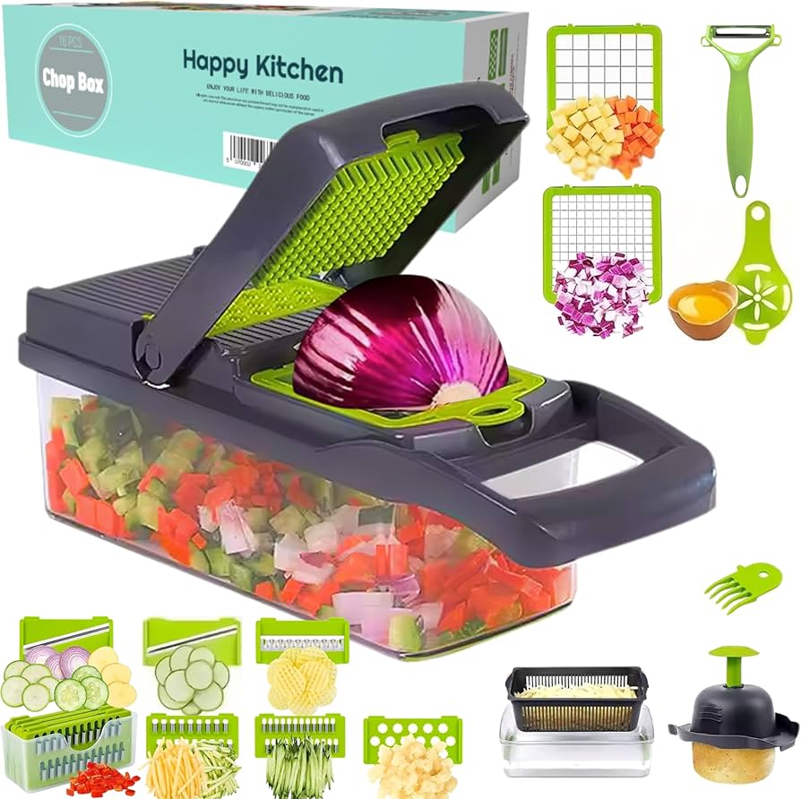 🥗 Hachoir Premium 12-en-1 – Le Secret des Cuisines Rapides & Propres ⭐ Un outil indispensable pour toutes les cuisines modernes.