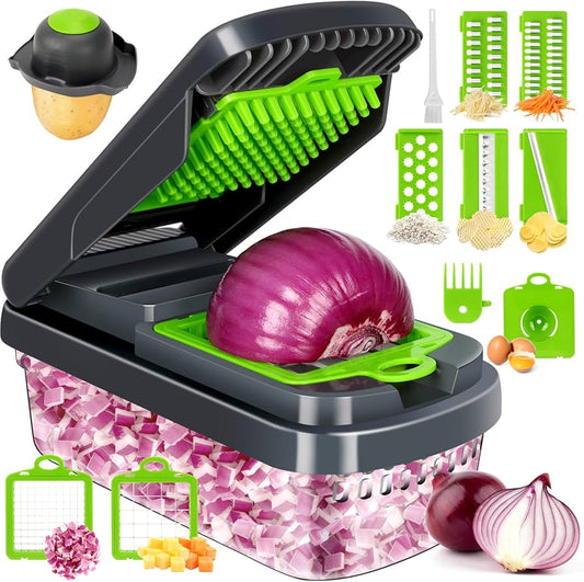 🥗 Hachoir Premium 12-en-1 – Le Secret des Cuisines Rapides & Propres ⭐ Un outil indispensable pour toutes les cuisines modernes.