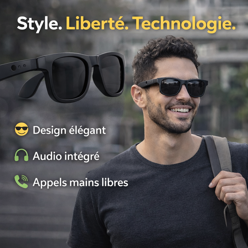 🕶️ Lunettes Intelligentes Connectées Technologie discrète. Liberté totale. Style premium.
