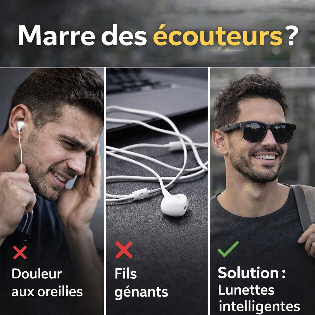 🕶️ Lunettes Intelligentes Connectées Technologie discrète. Liberté totale. Style premium.