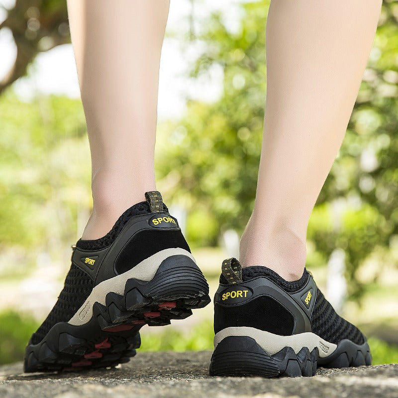 Hommes baskets été Wading maille chaussures confortable sans lacet chaussures de randonnée en plein air Zapatos Hombre décontracté escalade Trekking chaussures