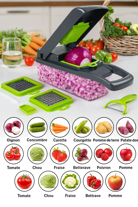 Coupe-Légumes Multifonction – Découpe Rapide & Sans Effort